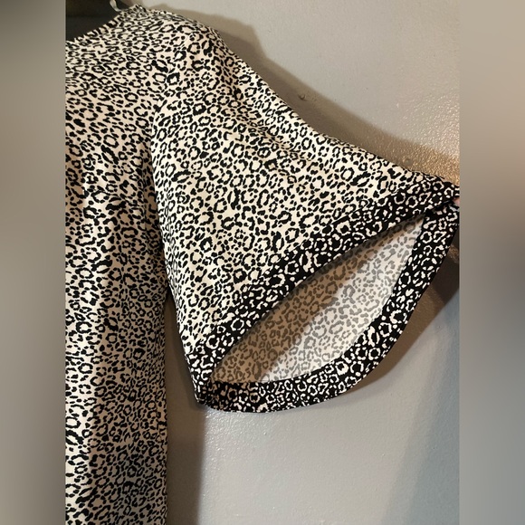 Coco Bianco Black and White Animal Print Blouse - Picture 3 of 4